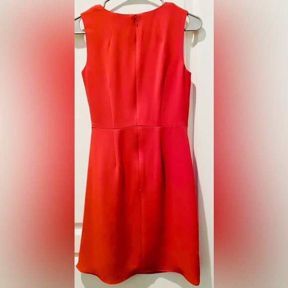 Shoshanna Rosalie Draped Silk Sleeveless Mini Sheath Dress Horizontal Pleating - Picture 6 of 8